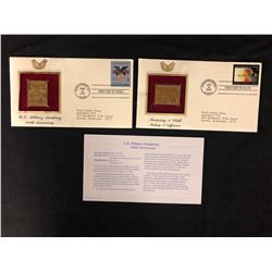 24KT GOLD REPLICA STAMP FIRST DAY COVERS WITH INSERTS LOT