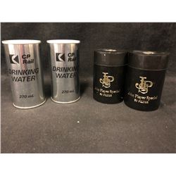 COLLECTIBLES LOT (CP RAIL DRINKING WATER/ JPS PLASTIC CIGARETTE CASES)