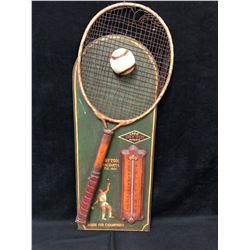 VINTAGE COLLECTIBLE DAYTON RACQUETS ADVERTISING DISPLAY