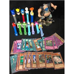 TOYS & HOBBIES LOT (YUGIOH CARDS/ PEZ DISPENSERS...)