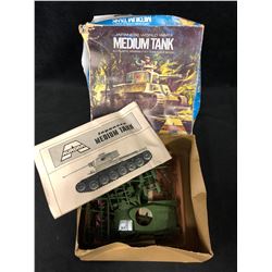 JAPANESE WORLD WAR II "MEDIUM TANK" ALL PLASTIC ASSEMBLY KIT (1/48 SCALE) W/ BOX & INSTRUCTIONS