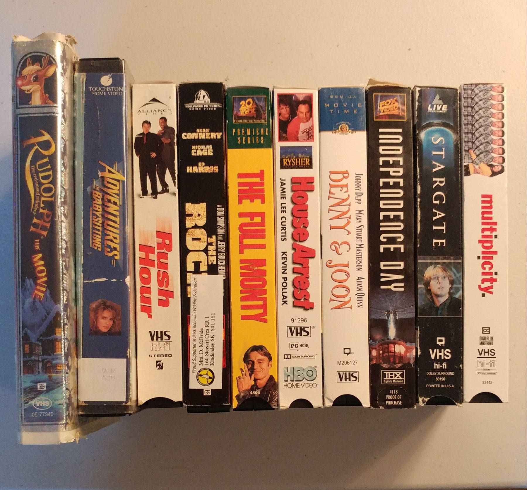 Lot of 10 VHS Movies