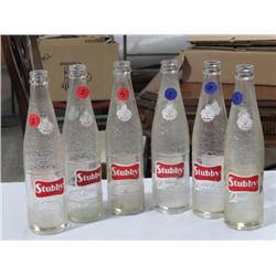 6 QUALITY STUBBY POP BOTTLES