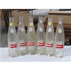 6 QUALITY STUBBY POP BOTTLES