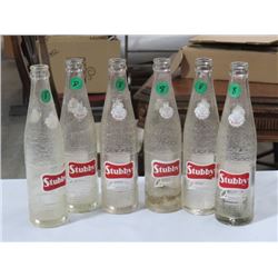 6 QUALITY STUBBY POP BOTTLES