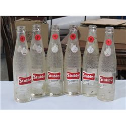 6 QUALITY STUBBY POP BOTTLES