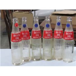 6 DIET RITE COLA POP BOTTLES