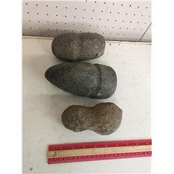 LOT OF 3 FIELD STONES