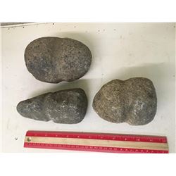 LOT OF 3 FIELD STONES