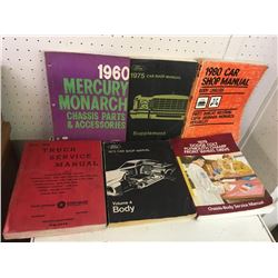 LOT OF VINTAGE AUTO SHOP MANUALS