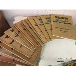 LOT OF 16 WISCONSIN MANUAL PARTS BOOKS