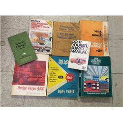 LOT OF VINTAGE AUTO SHOP MANUALS