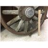 Image 4 : ESSEX MOTORS WOODEN CAR WHEEL W/DUST HUB CAP