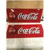 Image 1 : 2 PLASTIC COKE SIGNS 12X28"