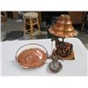 Image 1 : COPPER ITEMS INCL. HORSE BASE LAMP