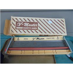 VINTAGE “THE V MASTER CIGARETTE ROLLER” IN BOX SOME ORIGINAL ROLLING PAPERS 