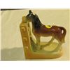 Image 3 : 2 PORCELAIN HORSE BOOKENDS, 1 W/BROKEN EAR
