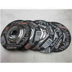 5 New Walter 08-B-512 combo grinding/cutting disks / 5 inch x 1/8 x 7/8