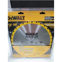 New DeWalt 12 inch 32 tooth General purpose Carbide  Blade