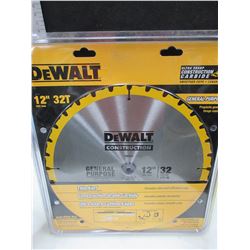 New DeWalt 12 inch 32 tooth General purpose Carbide  Blade