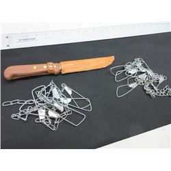 New J.M Super fish Fillet Knife and 2 fish chains