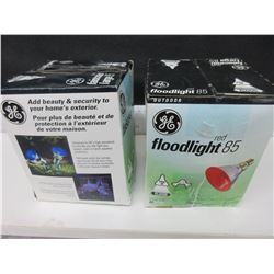 2 New Floodlights great for Halloween lighting or Christmas / 1 red 1 blue