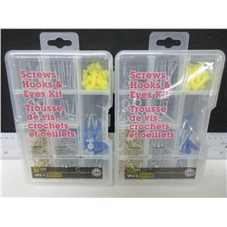 2 New Screws , Hook & Eyes kits