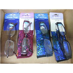 4 New Reading Glasses with cases 2 are Foster grant /  + 2.00