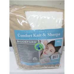 New FULL Heated Blanket comfort knit & sherpa