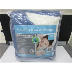 New TWIN Heated Plush Blanket ten heat settings machine wash & dry