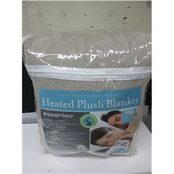 New KING Heated Plush Blanket dual temp controls / machine wash & dry