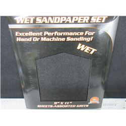 New 20 piece Wet Sandpaper lot / 9 x 11" assorted grits 60-100-150-240 grits