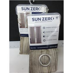 New Sun Zero Room Darkening Curtains 50 x 63 long