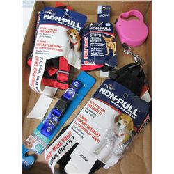 Bundle of 3 Dog Harnesses for sm dogs  / Collar and Retractable leash