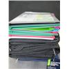 Image 1 : Large lot of 4 Zippered Binders and 10 -Portfolio 3 prong Folders