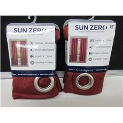 New Sun Zero Room Darkening Curtains 50 x 63 long