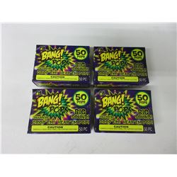 4 New BANG POPS Packs of 50 each drop em or throw em BIG BANG