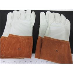 2 New Pairs of Mig/Tig Welding Gloves soft top grain Leather