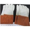 Image 1 : 2 New Pairs of Mig/Tig Welding Gloves soft top grain Leather