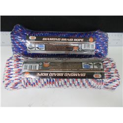 2 New 100 ft packs of Rope 1/4 inch