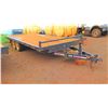 Image 1 : Flatbed Trailer 12K Dual Axle, Approx. 7'10" x 19' 7"