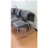 Image 2 : Approx. Qty 24 Stackable Plastic Chairs w/ Metal Frame  (other location, removal by appointment)
