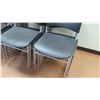 Image 8 : Approx. Qty 24 Stackable Plastic Chairs w/ Metal Frame  (other location, removal by appointment)