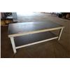 Image 1 : Large Wooden Work Table w/ Wheels