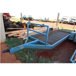 Long Blue Utility Trailer