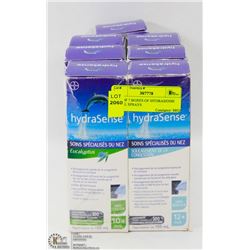 LOT OF 7 BOXES OF HYDRASENSE NASAL SPRAYS