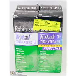 LOT OF 4 BOXES OF ROBITUSSIN