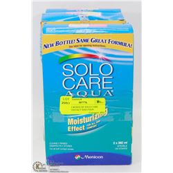 LOT OF 3 BOXES OF SOLO CARE AQUA CONTACT SOLUTION