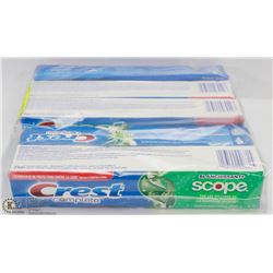 LOT OF ASSORTED CREST TOOTHPASTE