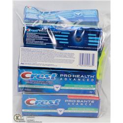 LOT OF ASSORTED CREST TOOTHPASTE